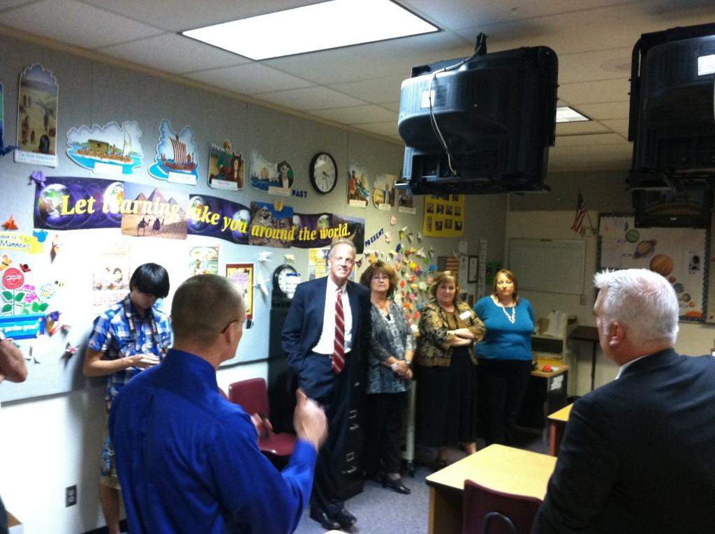 Visiting with Maize High School Faculty and Students