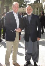Sen. Moran with Afghani President Hamid Karzai