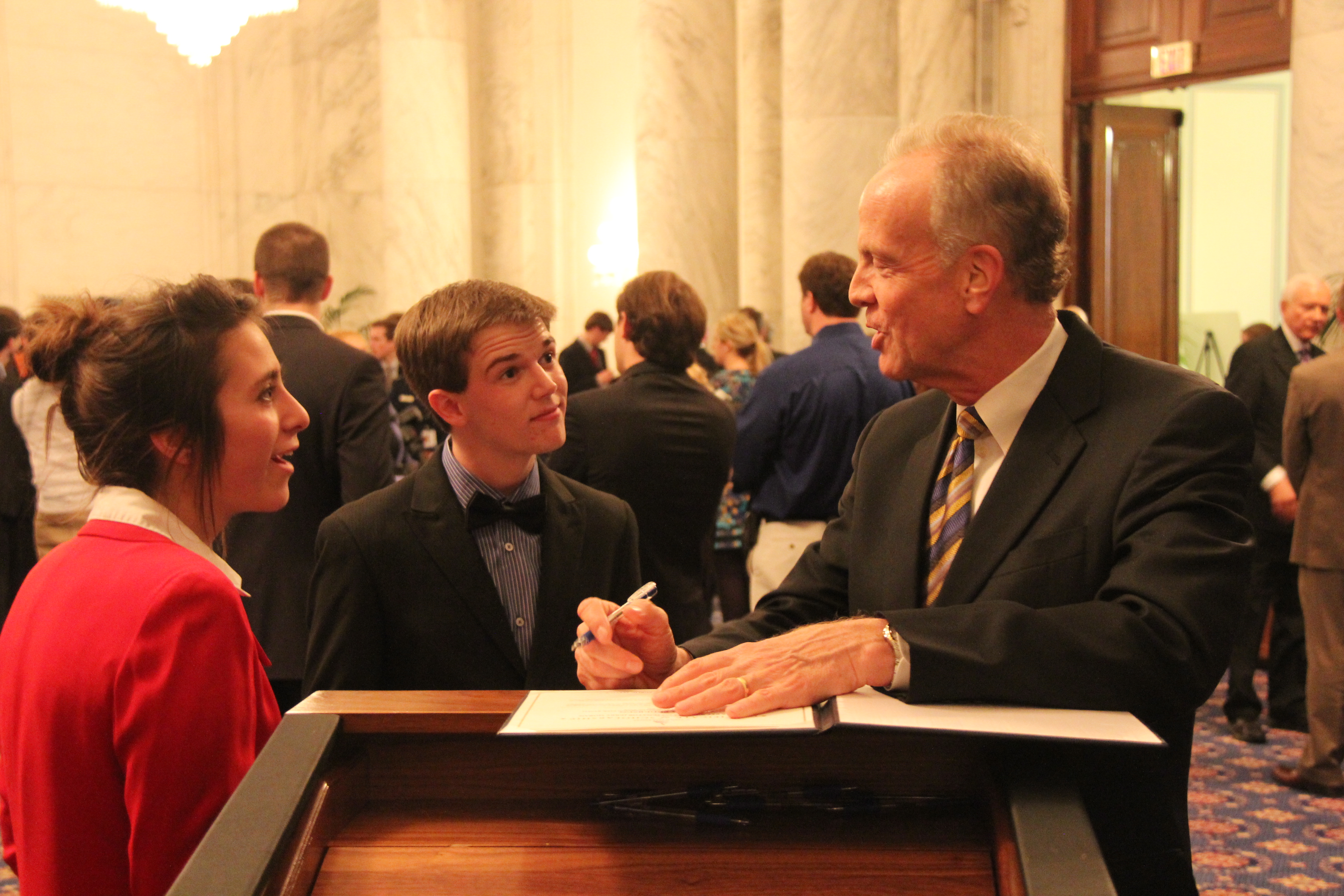 Visiting with Kansas Students in U.S. Senate Youth Program
